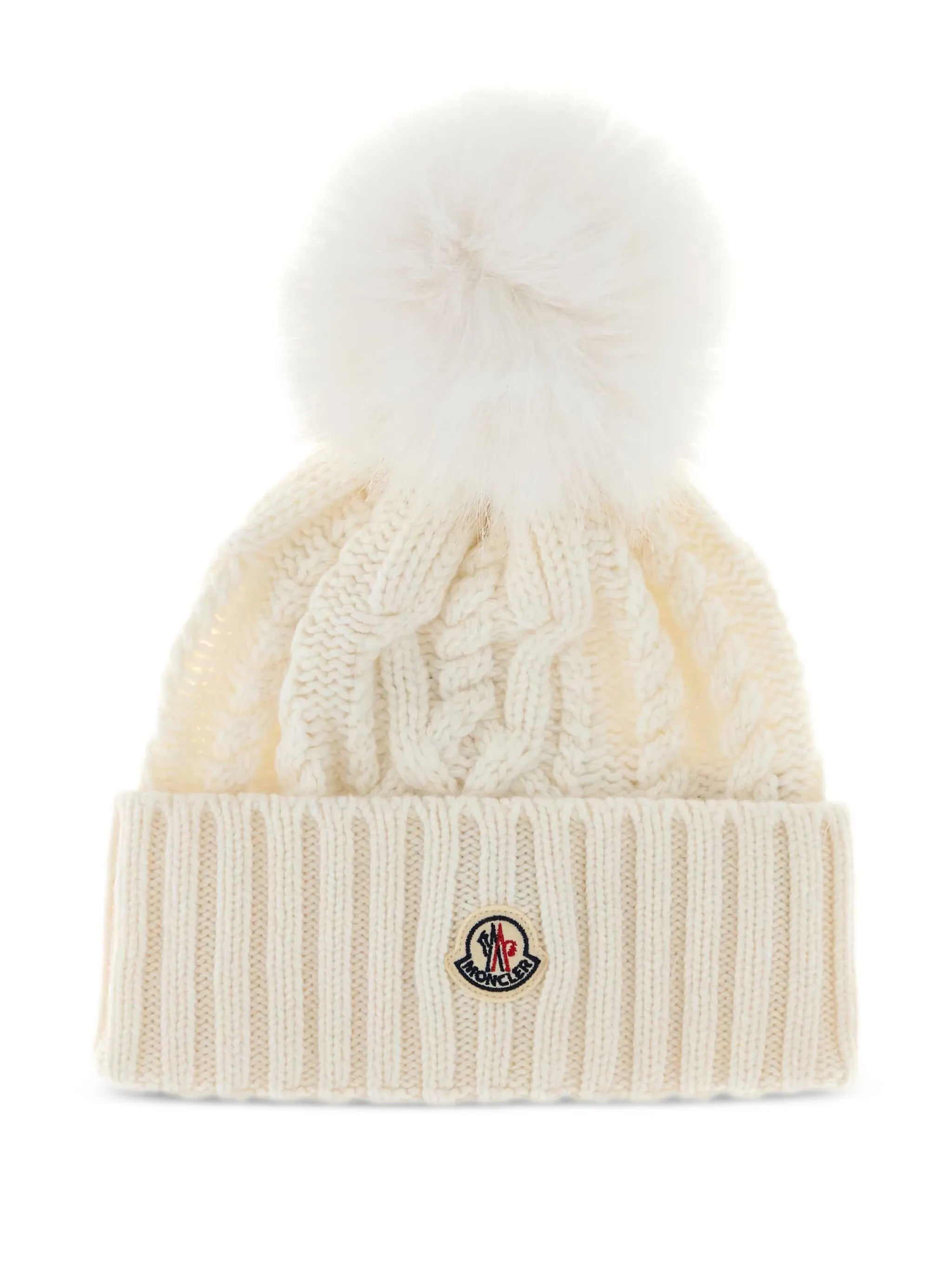 Moncler bonnet en maille à pompon